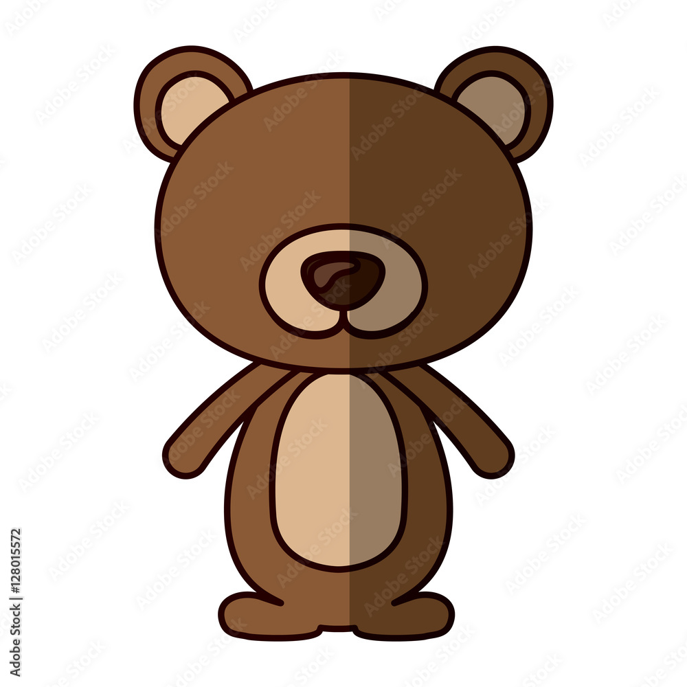 Fototapeta premium Bear cartoon icon. Animal cute adorable creature and friendly theme. Isolated design. Vector illustration