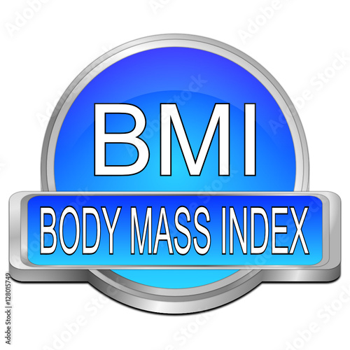 BMI - Body Mass Index Button - 3D illustration