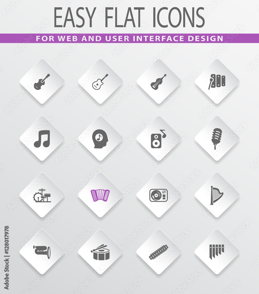 Music icons set Music icons set