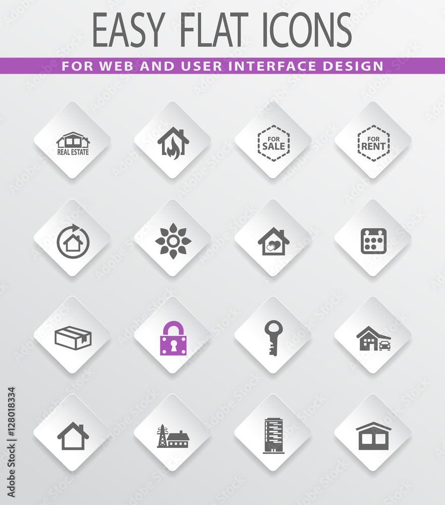 Real estate icons set Real estate icons set