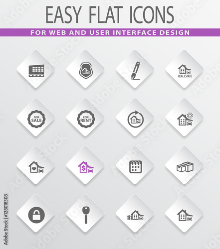 Real estate icons set