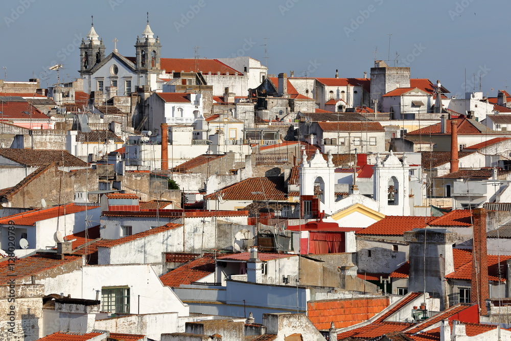 ELVAS, PORTUGAL: View of the Old Town from the city walls 