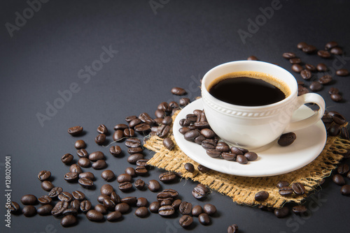 Cuadro en lienzo coffee cup and coffee beans