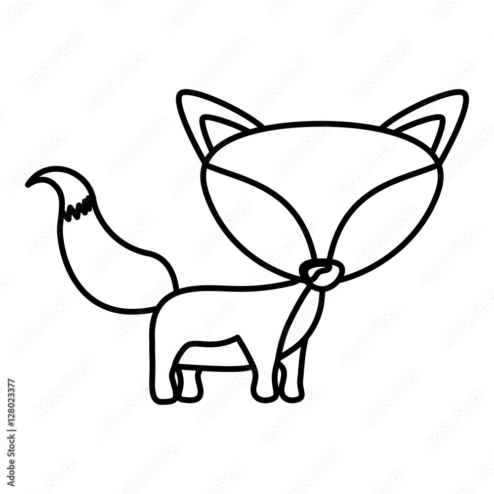 Fox cartoon icon. Animal cute adorable creature and friendly theme. Isolated design. Vector illustration Fox cartoon icon. Animal cute adorable creature and friendly theme. Isolated design. Vector illustration