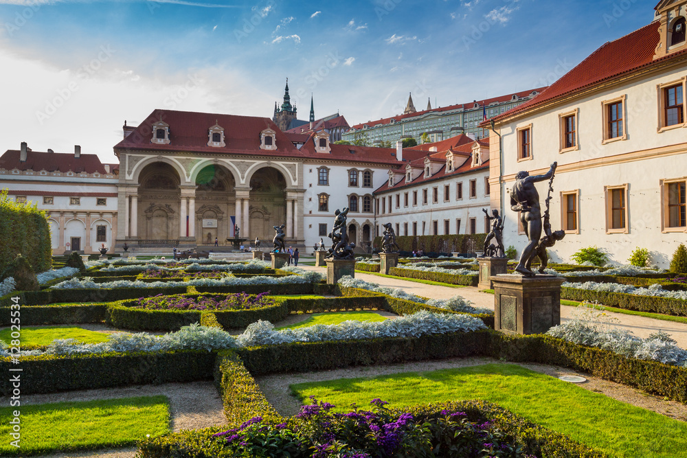 Fototapeta premium The garden of the Waldstein palace in Prague in the Czech republic