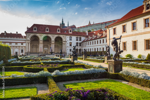 The garden of the Waldstein palace in Prague in the Czech republic