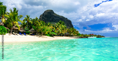 beautiful Mauritius island. Le Morne beach