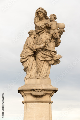 Statue of St. Anne  mother of Virgin Mary   Prague   Czech Republic