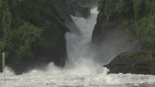 Murchison Falls closeup in super slow motion and flat color photo