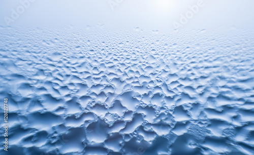 Abstract blue shapes background - Condensation on glass