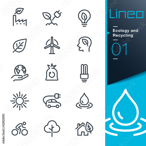 Lineo - Ecology and Recycling line icons