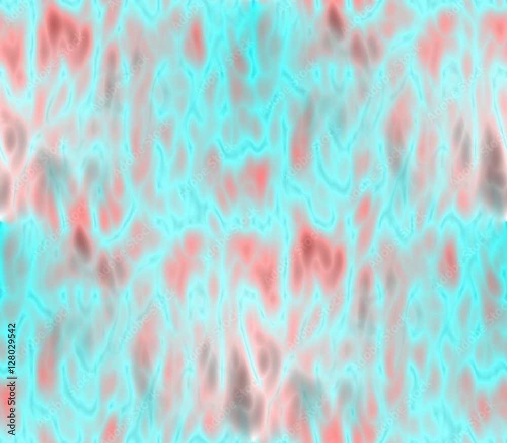 abstract seamless background with bright blue and red tones in the lines, spots, spots with holes and blots