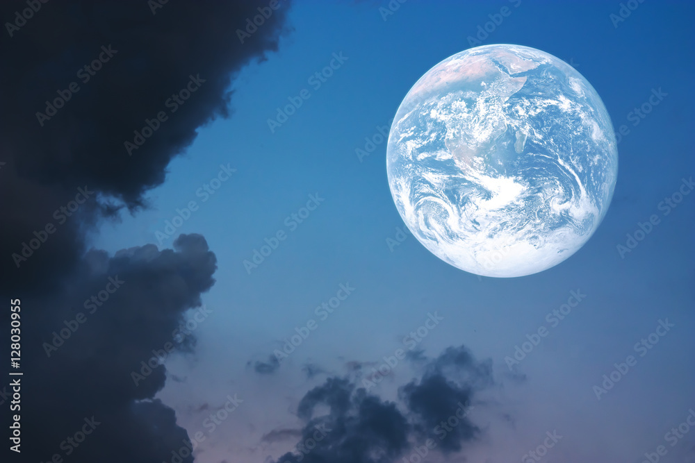 Metaphor Concept of Beautiful earth and the sunset sky background.Element of Earth image furnished by NASA. Metaphor Concept of Beautiful earth and the sunset sky background.Element of Earth image furnished by NASA.