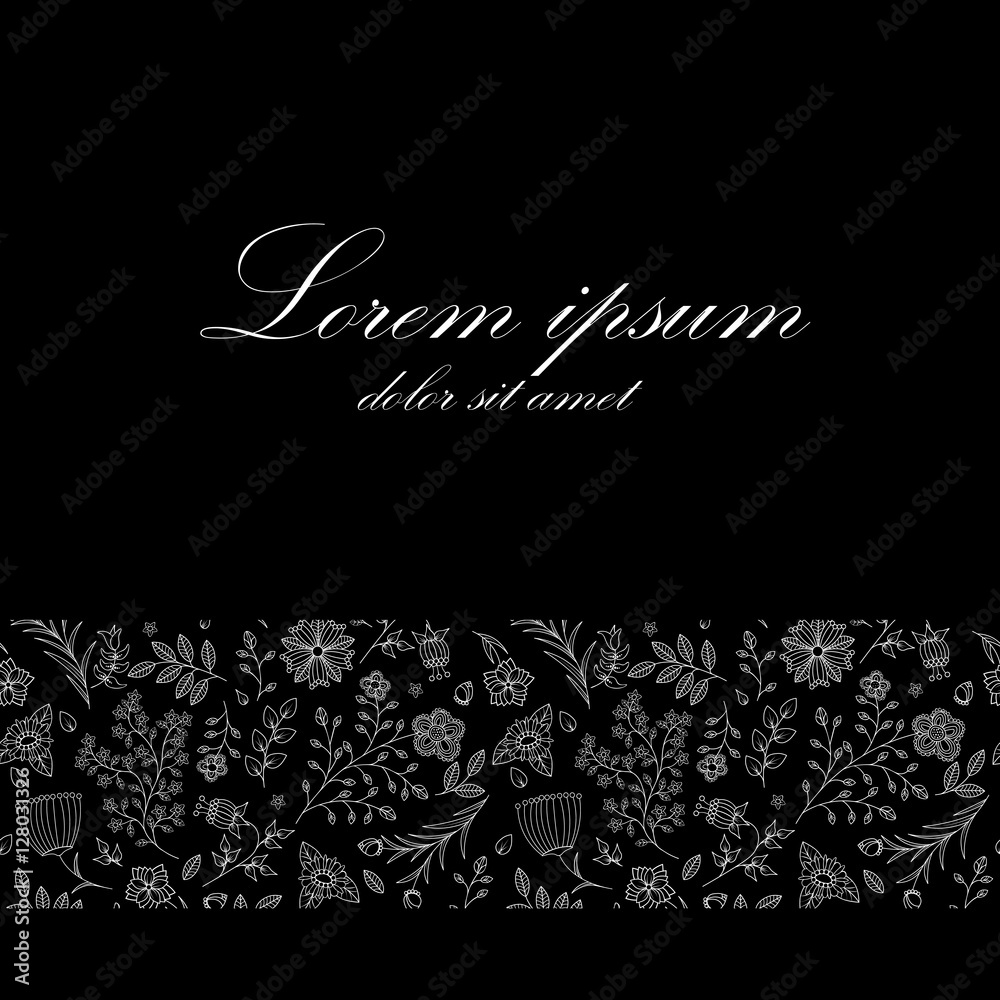 Simple and elegant flower background with horizontal place for text