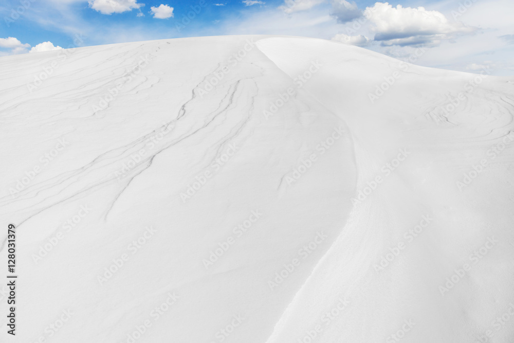 Snow Arctic desert, winter landscape