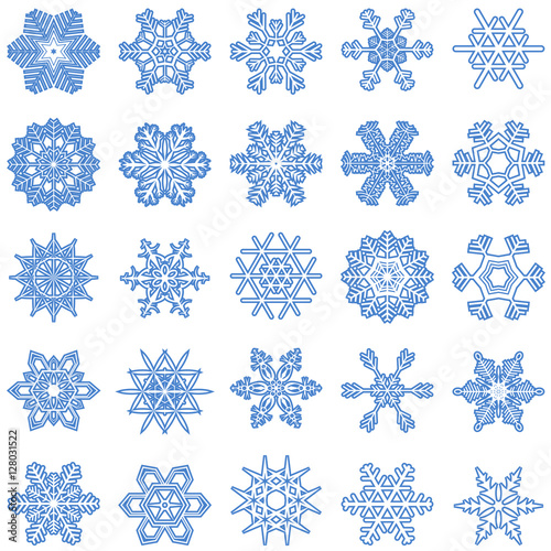 collection of snow stars