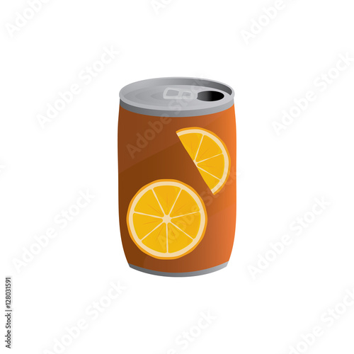 Orange soda can