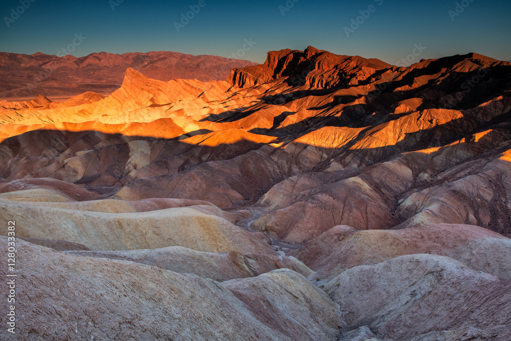 The Colorful Ridges Of Zabriskie Point, Death Valley National Pa
