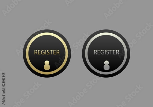 Gold and Silver Register Button