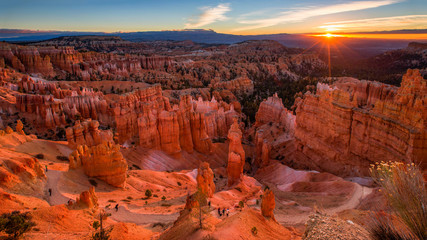 Fotobehang Canyon Rode zandsteen in Bryce Canyon  © Bill45