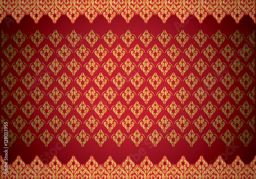 Asian traditional art Design Vector, Thai traditional design, thai background