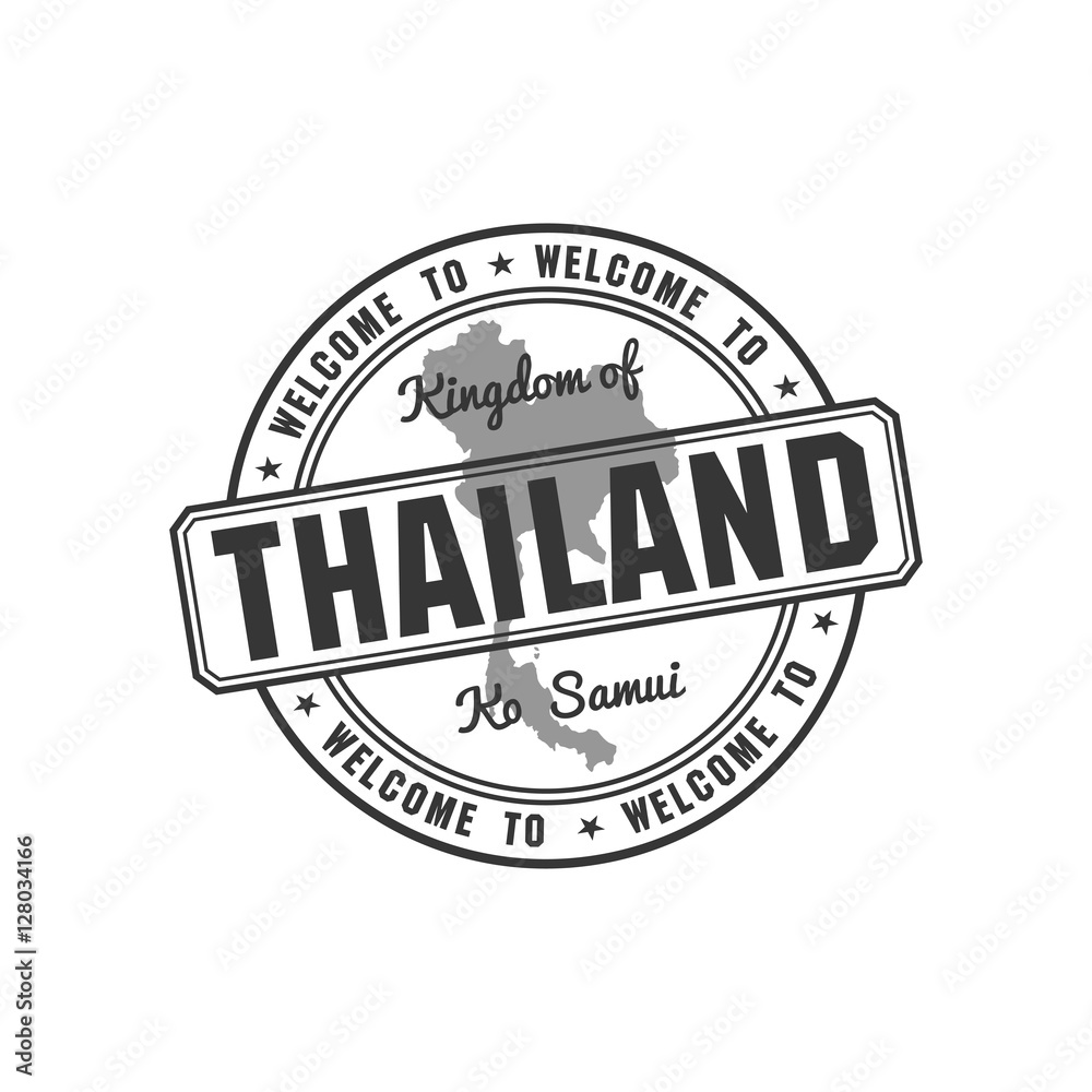 stamp with Thailand map vector stamp with Thailand map vector
