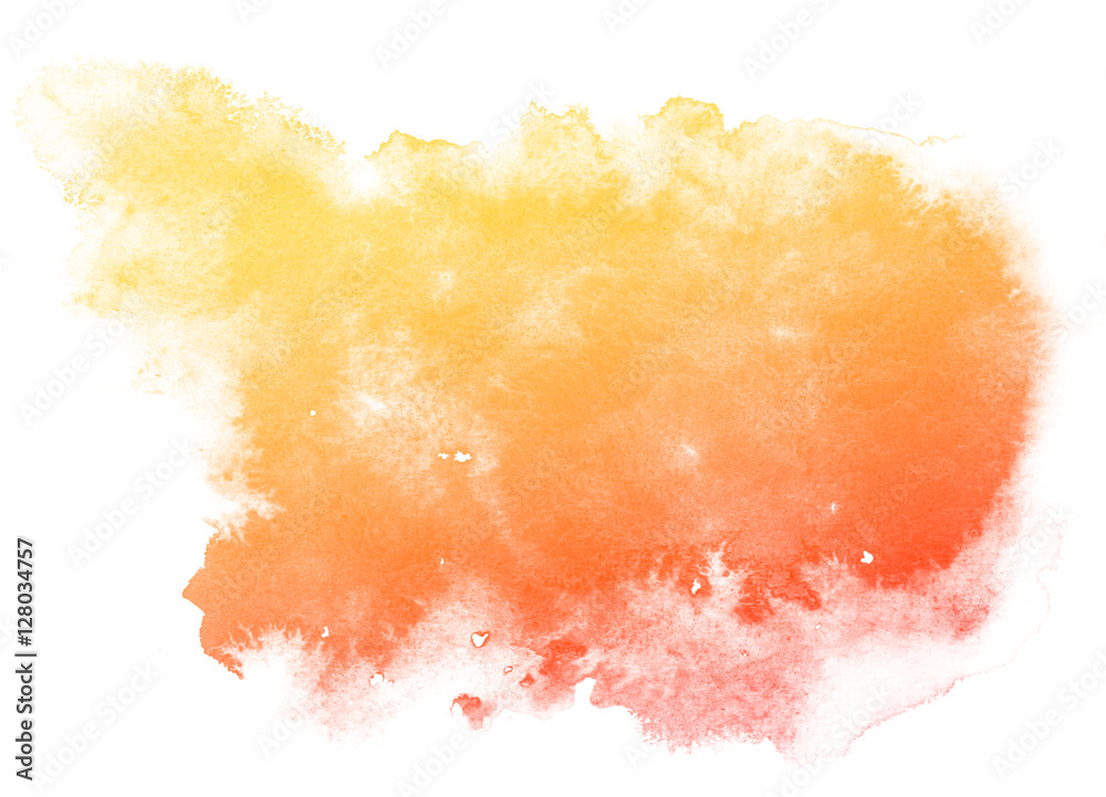Obraz premium Abstract red watercolor on white background.This is watercolor splash.It is drawn by hand.