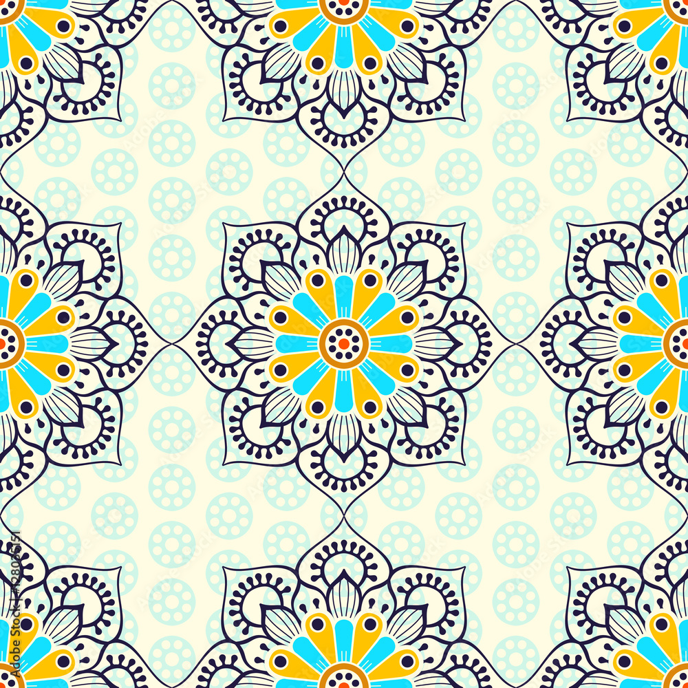 Ethnic floral seamless pattern Ethnic floral seamless pattern