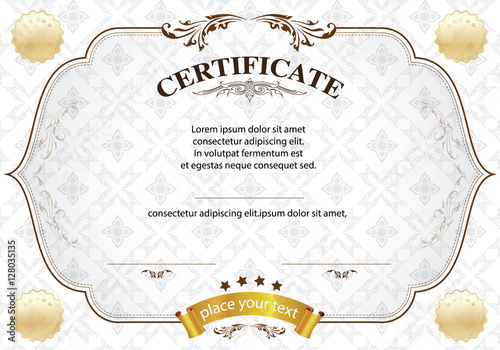 Fotografie Certificate template, Thai art Certificate design.