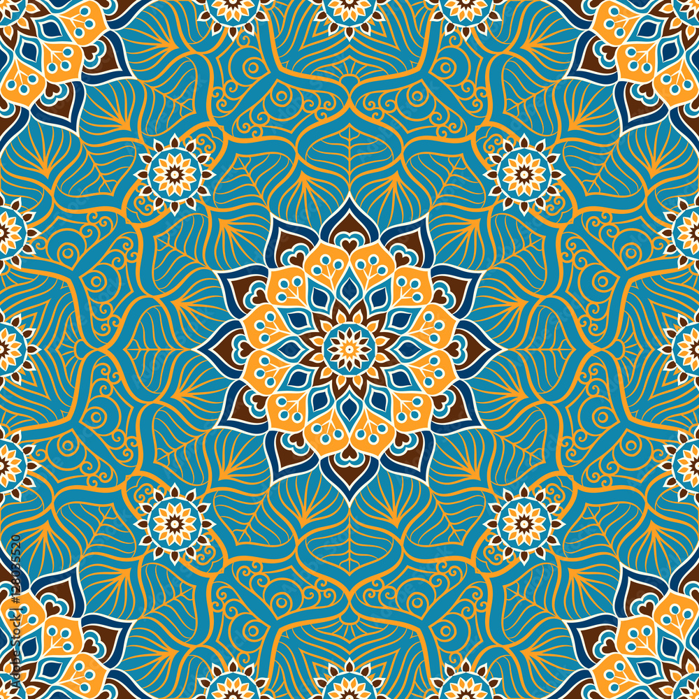 Ethnic floral seamless pattern Ethnic floral seamless pattern
