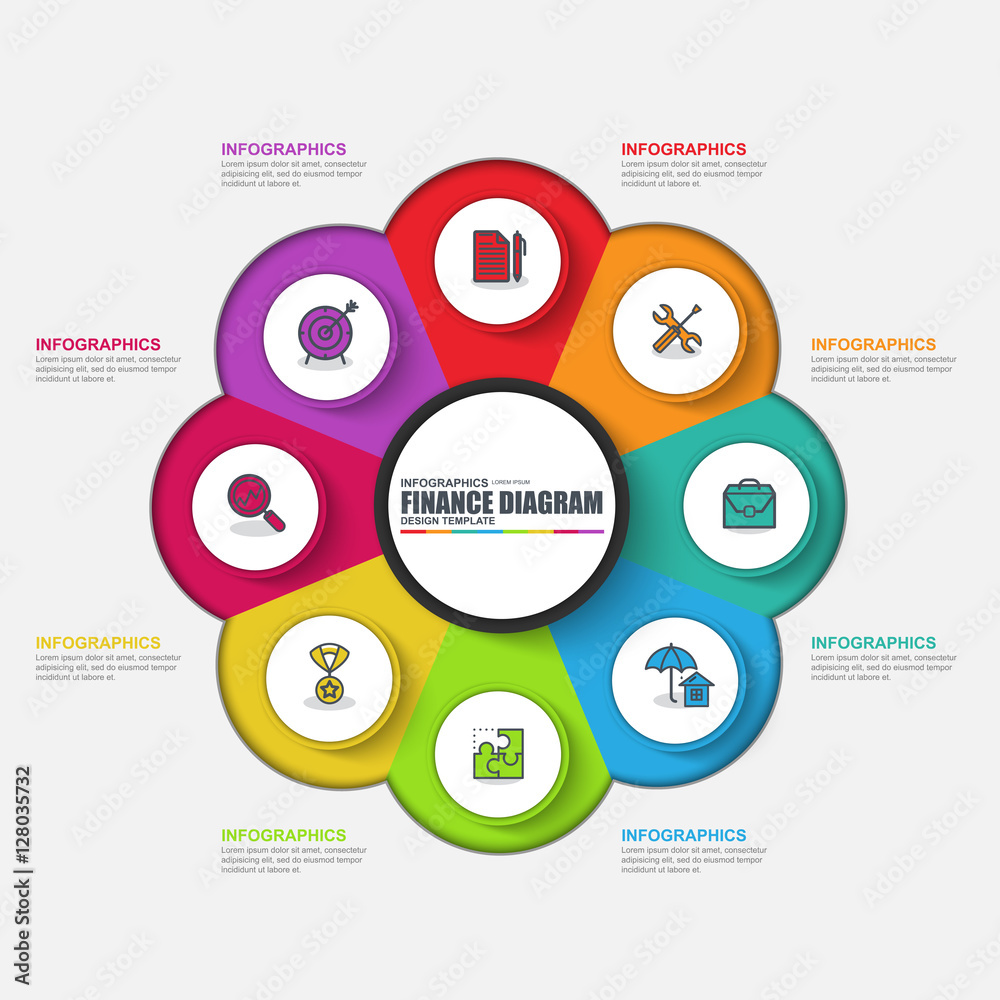 Infographic business circle vector Infographic business circle vector