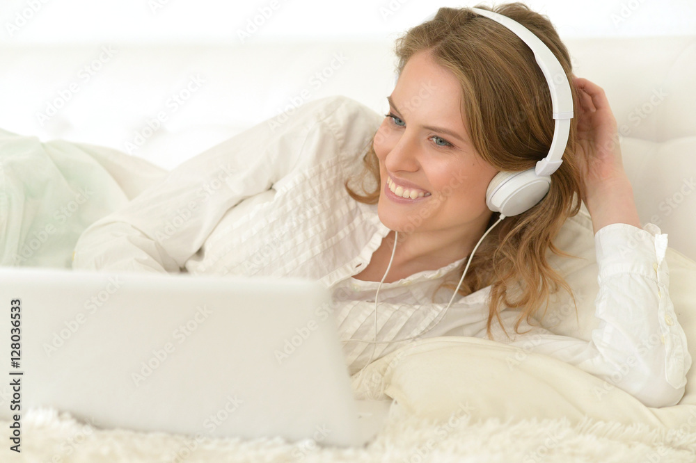 Young woman with laptop Young woman with laptop