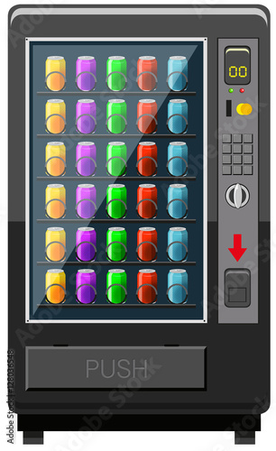 Vending machine fulled of soft drink