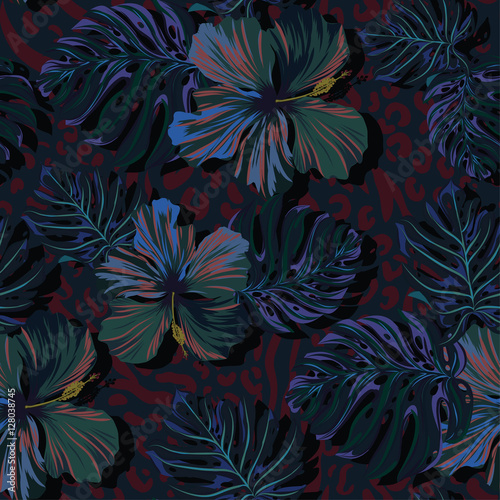 vector nature pattern in very dark shades.