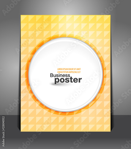 Stylish Vector abstract brochure; Flyer design template with mosaic