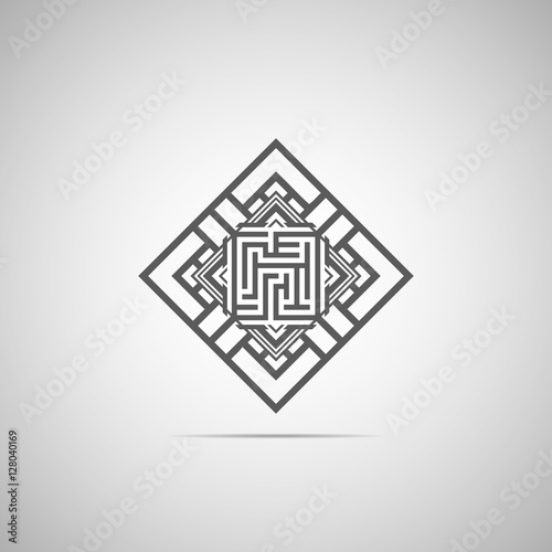 Abstract decoration, square ornament, pattern