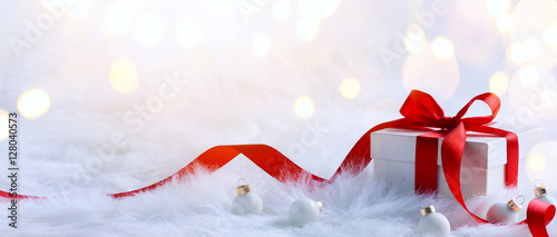 Christmas holidays composition on light background with copy spa