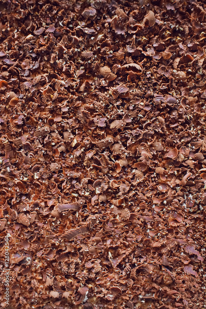 tasty chocolalate crumb on creamy dessert, background tasty chocolalate crumb on creamy dessert, background