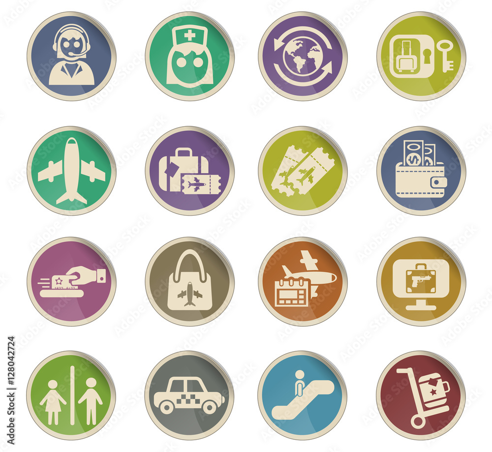 airport icon set