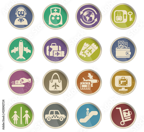 airport icon set photo