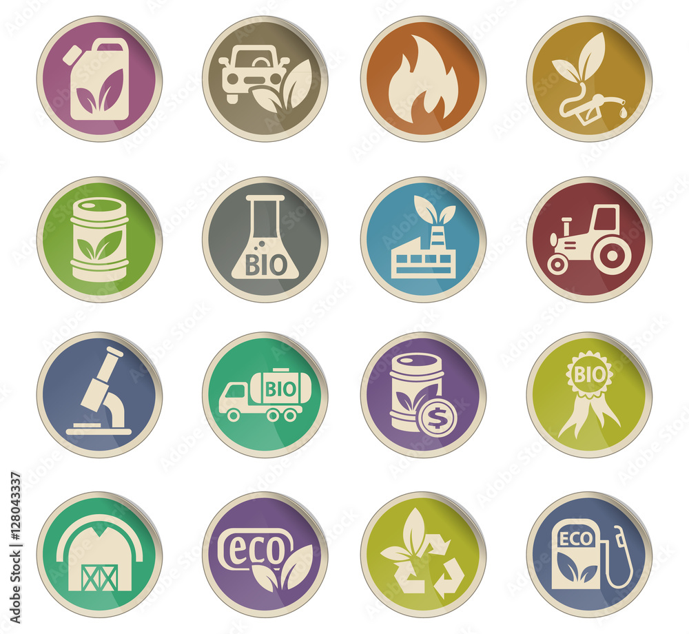 bio fuel icon set