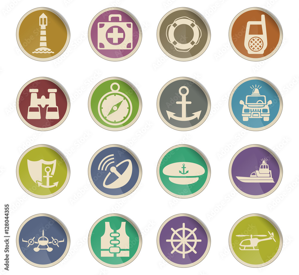 coastguard icon set