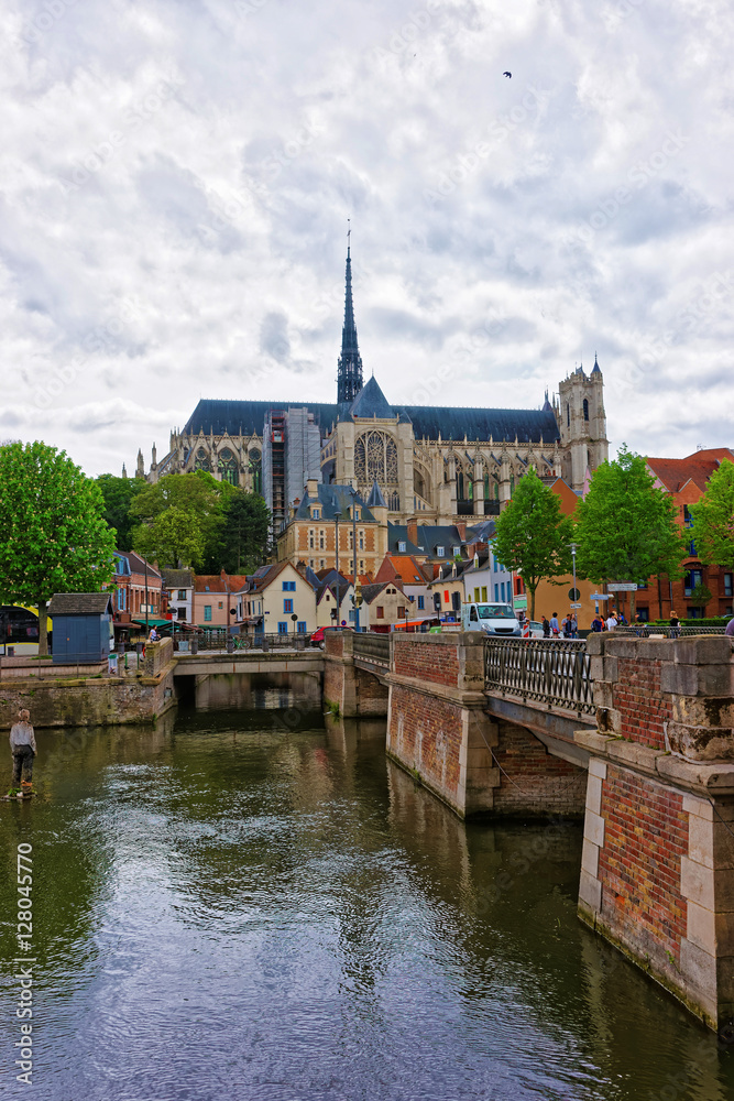 Amiens Cathedral and Don Square in Picardy