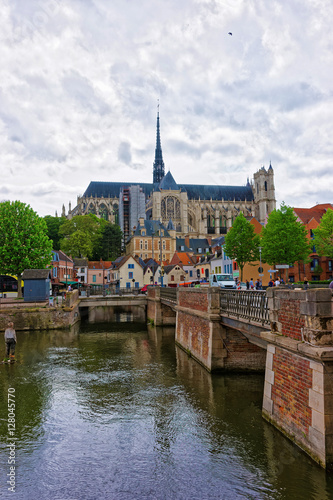 Amiens Cathedral and Don Square in Picardy