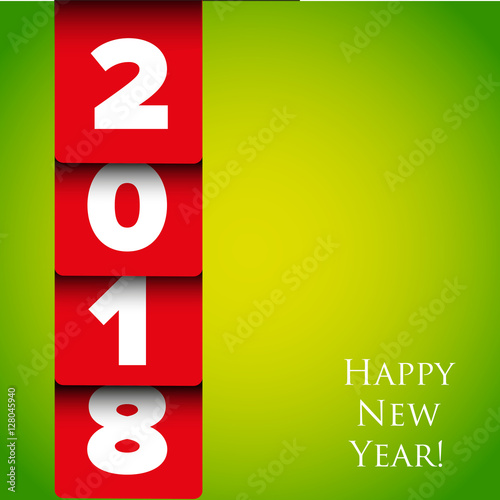 Happy New Year 2018 vector