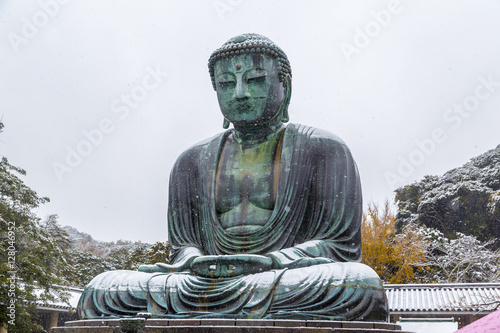 鎌倉の大仏　初雪
