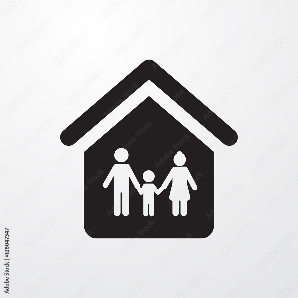 family house icon illustration family house icon illustration