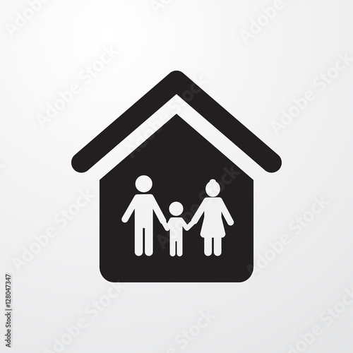 family house icon illustration