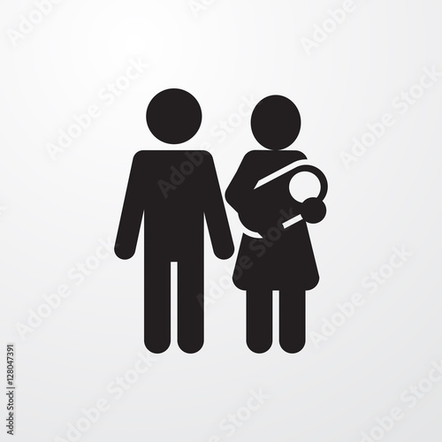 couple with newborn icon il...