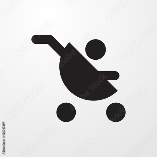 baby carriage icon illustration